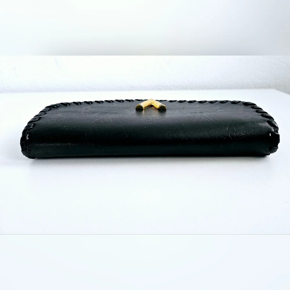 Louis Vuitton Cuir Plume Very Black Long Wallet - Picture 3 of 11